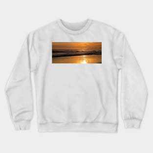 Sunrise and a Single Seagull - Panorama Crewneck Sweatshirt